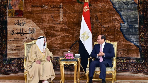 السيسي مع حاكم الشارقة