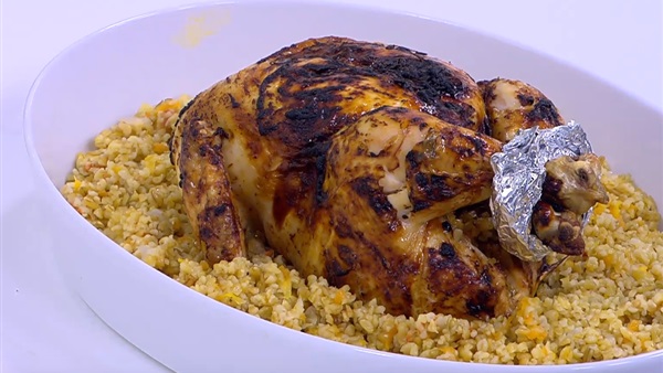 طريقة مع دجاج مشوي