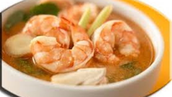 شوربة جمبرى بالخضروات