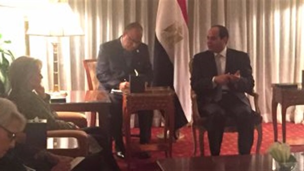 لقاي السيسي وكلينتون