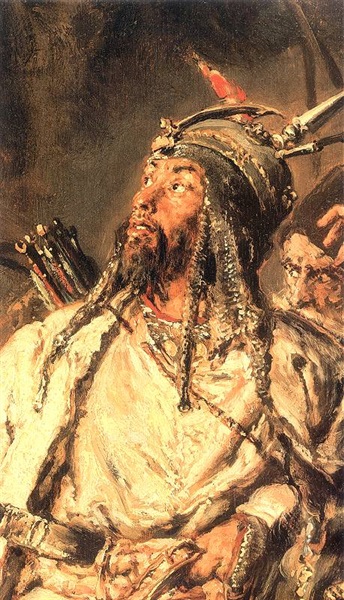 رسمة لقائد مغولي