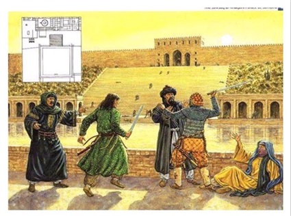 رسم تخيلي لقتل الخليفة
